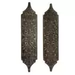 Wooden Armor Shield (One Pair) Tribal Guard Wood Carving Wall Deco Sculpture Open Artwork Borneo
