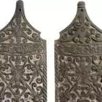 Wooden Armor Shield (One Pair) Tribal Guard Wood Carving Wall Deco Sculpture Open Artwork Borneo
