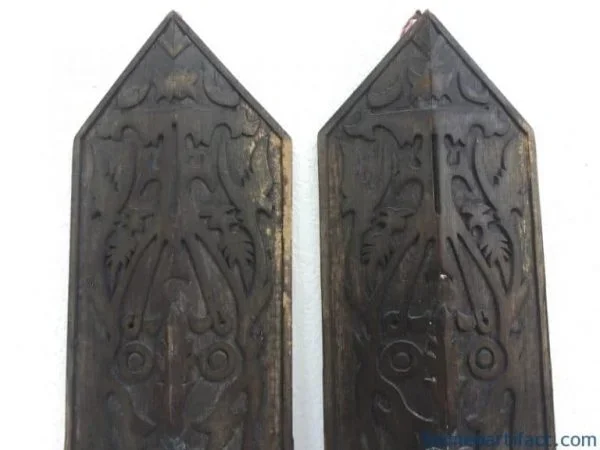 TRIBALPAINTINGxOLDWALLPANELShieldFigureStatueSculptureDayakDyakNativeAsia