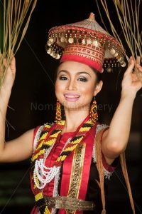 dayak girl in traditional costume