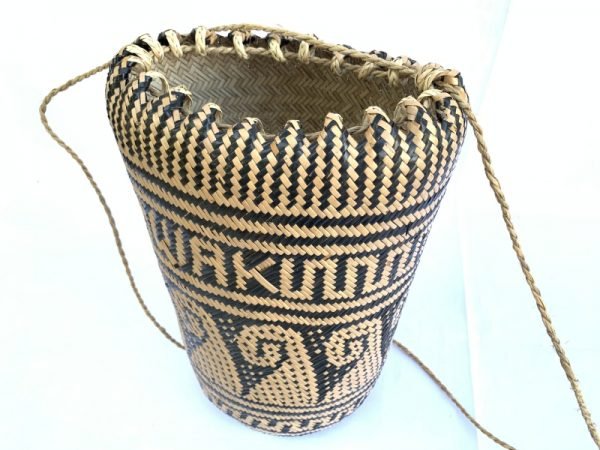 BRAND NEW Ajat / Native BASKET Woven Sling Bag Backpack Camping Traditional #4