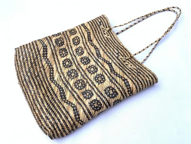 Traditional rattan handbag SHOULDER Weaving Handmade Tribal Asia