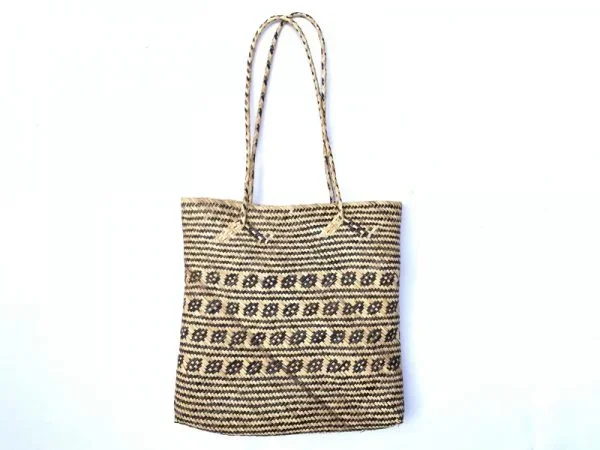 Handmade Rectangular Shoulder Tote Handbag Ajat Weaving Tribal bag