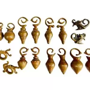 Tribal Earrings (Complete collection) 8 pairs 900g Dangle Earring Jewelry Ear Weight Plug Stud Body Piercing Tattoo Brass Dayak Borneo