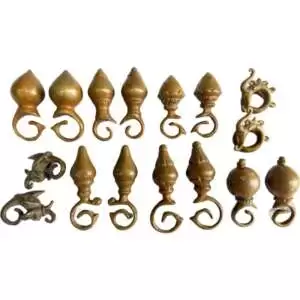 Tribal Earrings (Complete collection) 8 pairs 900g Dangle Earring Jewelry Ear Weight Plug Stud Body Piercing Tattoo Brass Dayak Borneo