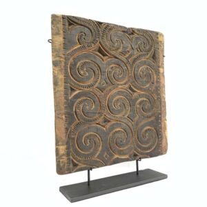 #5 Ancestral House Toraja Tongkonan (400 x 370mm) Home Wall Art Panel Wood Carving Painting Drawing