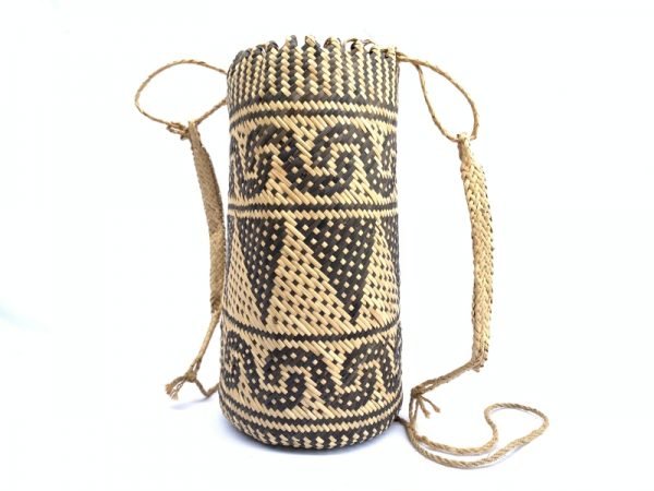 RATTAN AJAT 330mm (Bamboo Shoot Pattern) Handmade Bag Backpack Handbag Tribal Carrier #6