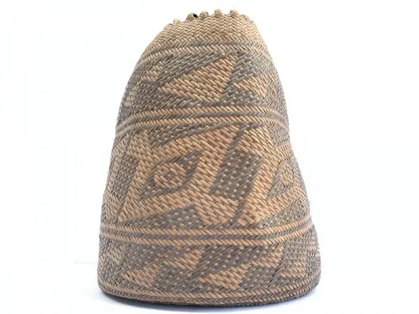 AUTHENTIC OLD BASKET (Large 250mm) Traditional Borneo Weaving Woven Fiber Art Rattan Bag #3