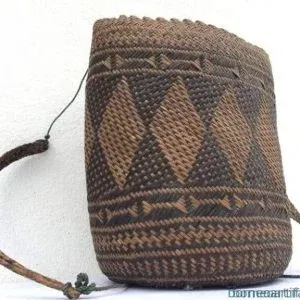 authenticoldbasketmmtraditionalborneoweavingwovenfiberartrattanbag#
