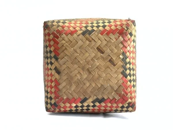 GORGEOUS LARGE 280mm Old Tribal Borneo Seed/ Wedding Basket Dayak Weaving Fiber Art
