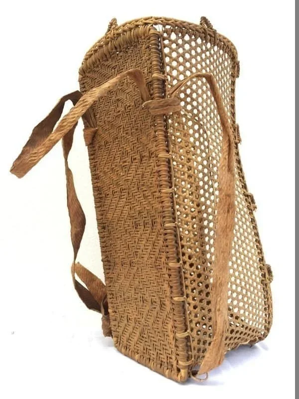 AUTHENTICmmRATTANTAMBOKTribalBackpackBasketAsiaAsianForestJungleTravel