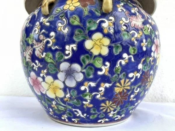 DENSEFLORA.&#;BLUEKAMCHENGPeranakanNyonyaChineseCeramicCoveredJarContainerAsianArtCulture