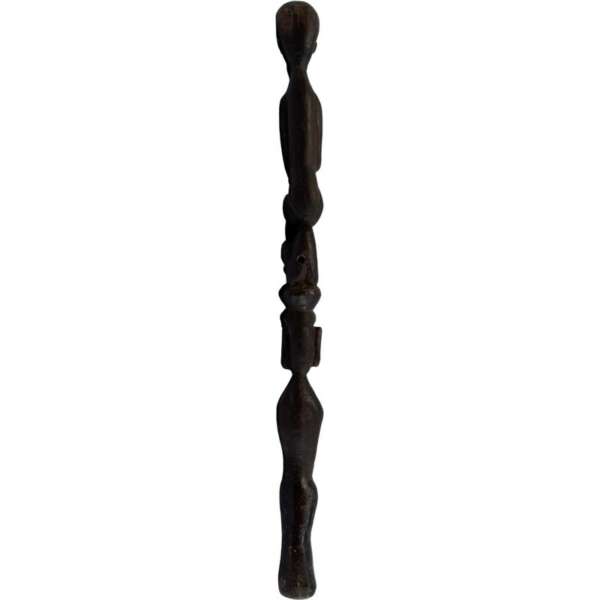 Human Offering Sculpture 520mm Ritual Pole Dayak Bahau Guardian Figure Artifact Antique Effigy Borneo