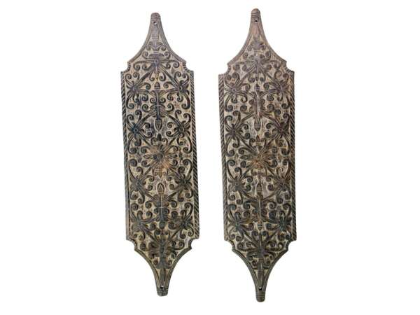 Traditional Shield 965mm Tribal Armor Guard Wood Carving Wall Deco Sculpture Office Home