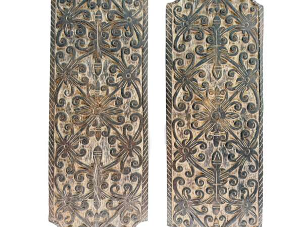 Traditional Shield 965mm Tribal Armor Guard Wood Carving Wall Deco Sculpture Office Home