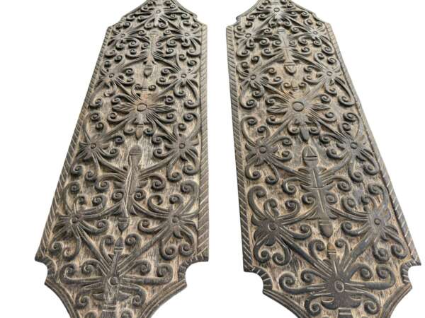 Traditional Shield 965mm Tribal Armor Guard Wood Carving Wall Deco Sculpture Office Home