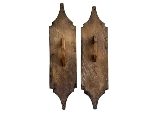 Traditional Shield 965mm Tribal Armor Guard Wood Carving Wall Deco Sculpture Office Home