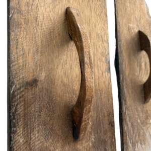 Traditional Shield 965mm Tribal Armor Guard Wood Carving Wall Deco Sculpture Office Home
