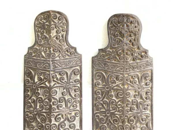Wood Carving Tribal Armor War Carved Native Shield (Borneo Harvesting Rites Asia Home Deco)