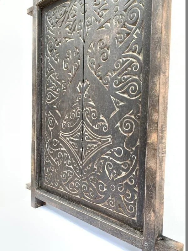 NATIVEHOME(xmm)TRIBALWINDOWPanelHomeDecoWoodCarvingBorneoAsia