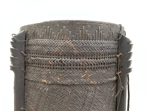 AMAZINGBEAUTYXxxLmmOldBASKETBorneoTribalBakulLanggitDayakBackpackBagFiberArt