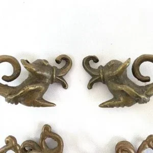 Three Pair Heavyweight Tribal Dangle Earring Earlobe Enlarger Brass Jewel Jewelry Body Adornment Asia