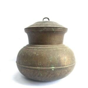 Old Rice Pot 225mm XL Antique Cooker Cooking Brass Brassware Camping Couldron War Soldier Military