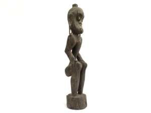 Wood Statue Borneo Headhunter Figurine Sculpture Dayak