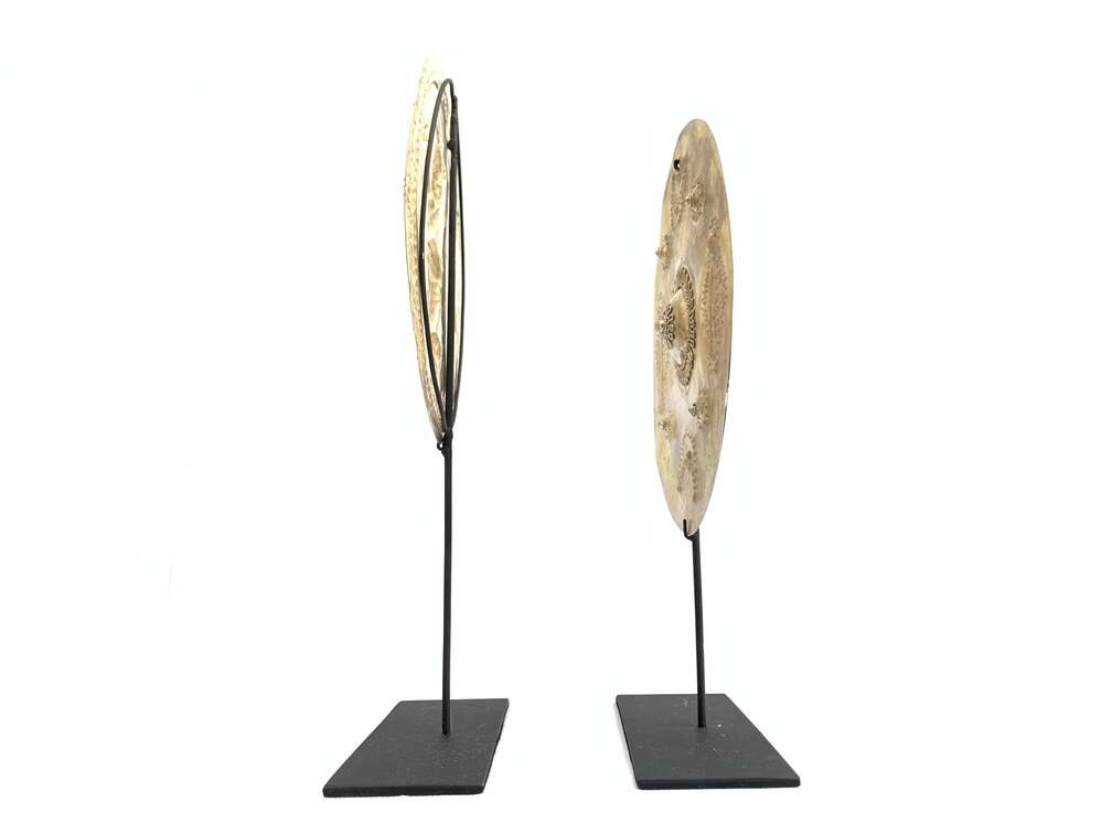 Pectoral Disk (1 Pair) Women Female Jewelry Old Tribal Pendant Maluku Disk Metal Body Adornment Pectoral Disk (1 Pair) Women Female Jewelry Old Tribal Pendant Maluku Disk Metal Body Adornment