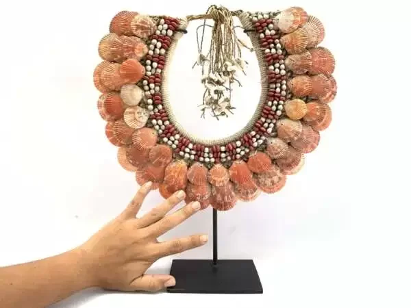 Traditional Necklace (400mm On Stand) Indonesia Tribal Seashell Shell Ornament Jewelry Beach Wedding Asia