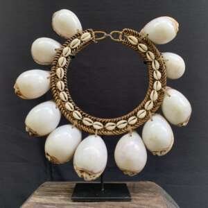 Seashell Necklace (310mm On Stand) Irian Jaya Tribal Body Adornment Ornament Jewelry Pendant