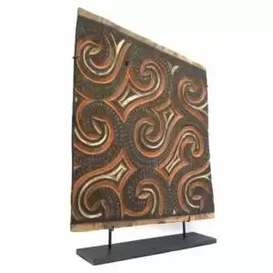 #6 Wall Carving Tongkonan Toraja (470 x 415mm) Home Panel Wood Painting Drawing Sculpture