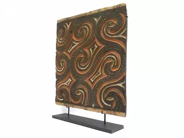 #6 Wall Carving Tongkonan Toraja (470 x 415mm) Home Panel Wood Painting Drawing Sculpture