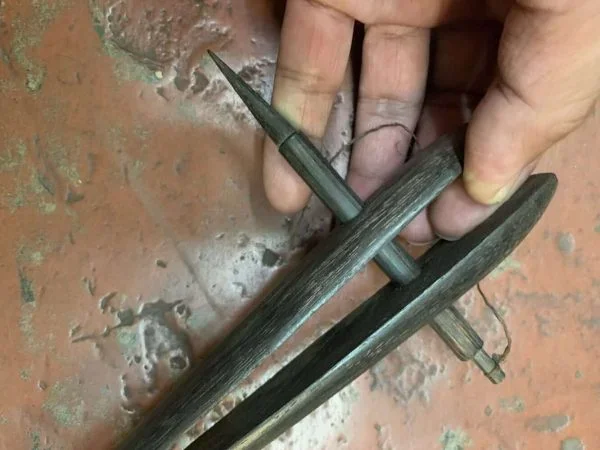 Apadravya ampallang palang traditional cultural penis piercing tool