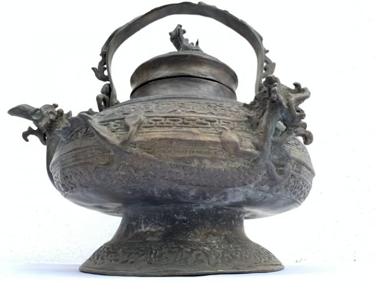 Kettle Teapot Authentic Antique Brunei Heirloom Brass Bronze Teakettle