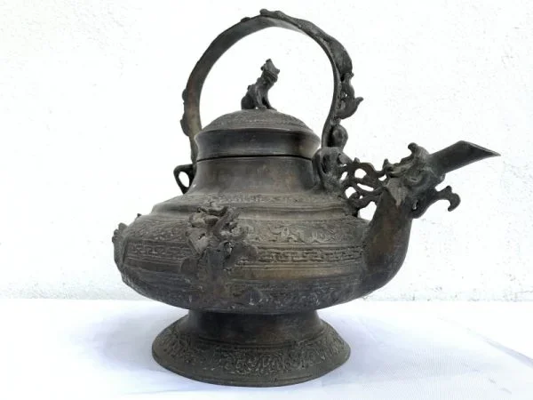 Kettle Teapot 12 lb Authentic Antique Brunei Heirloom Brass Bronze Teakettle Asia Wealth Status