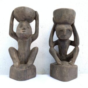 DAYAK EMBAWANG Candle Stand 220mm Statue Figure Sculpture Artifact Tribal Native Borneo