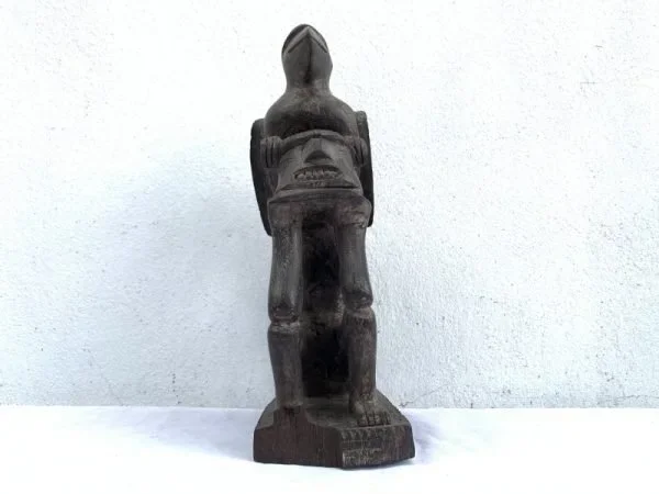 Mythical Bird & Man 350mm Antique Hardwood Statue Figure Figurine Borneo Asia