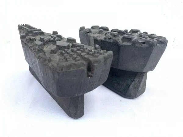 NEPAL NEPALESE Vintage Tribal Fabric Chop Print Block Stamp Antique Wooden Textile #10