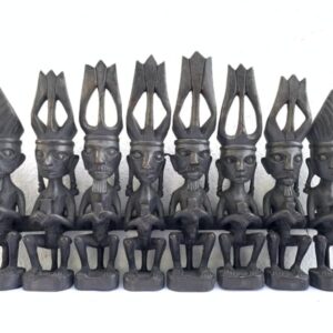 NIAS WARRIOR STATUE 390mm Interior Hotel Home Pub Bar Office Tribal Sculpture Figure Figurine
