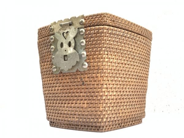 Wedding Tea Ceremony 285mm Rattan Chinese Basket Box Woven Weaving Fiber Art