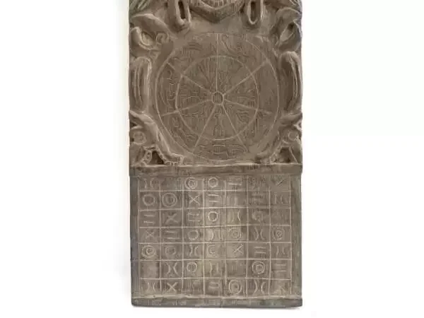 TRIBAL CALENDAR 445mm Wall Hanging Deco Statue Figure Figurine Sculpture Dayak Borneo Asia