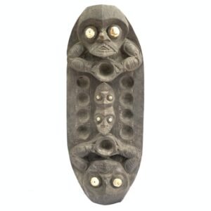 ASIAN MANCALA 775mm Tribal Aristocrat Elaborated Congka Congkak Board Game Ironwood Statue Figurine