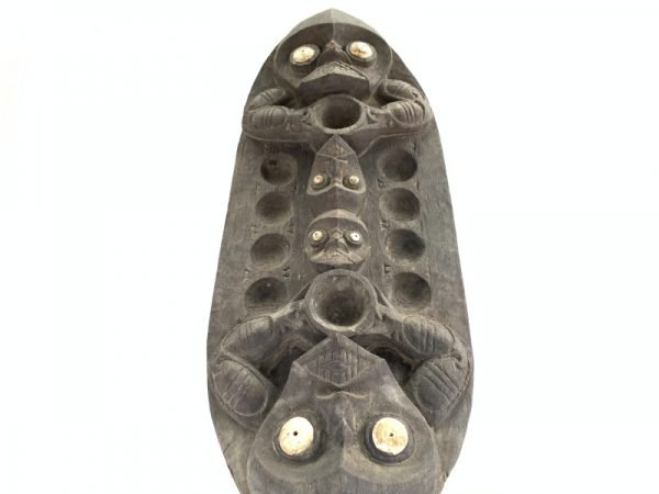 ASIAN MANCALA 775mm Tribal Aristocrat Elaborated Congka Congkak Board Game Ironwood Statue Figurine