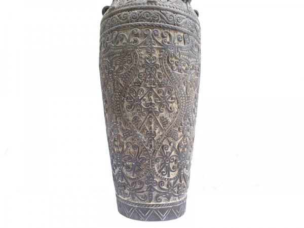WOODEN JAR 860mm Spectacular Wood Carving Pot Vase Rice Medicine Container Borneo