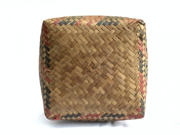 SEED BASKET 360mm MEGA-SIZE Old Weaving Woven Fiber Art Rattan Bowl Basketry Tribal Borneo
