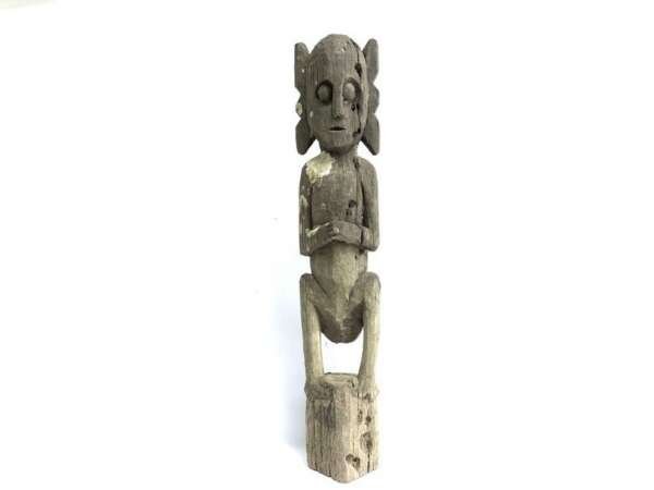 Borneo Figurine 790mm Dayak Bahau Statue Figure Effigy Wood Sculpture Art Home Garden