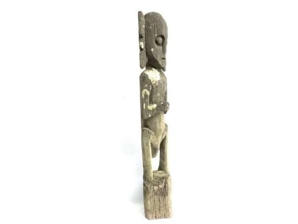 Borneo Figurine 790mm Dayak Bahau Statue Figure Effigy Wood Sculpture Art Home Garden