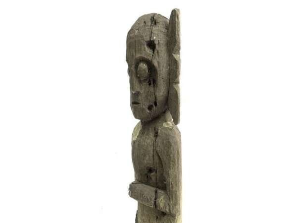 Borneo Figurine 790mm Dayak Bahau Statue Figure Effigy Wood Sculpture Art Home Garden