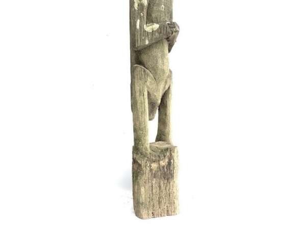 Borneo Figurine 790mm Dayak Bahau Statue Figure Effigy Wood Sculpture Art Home Garden
